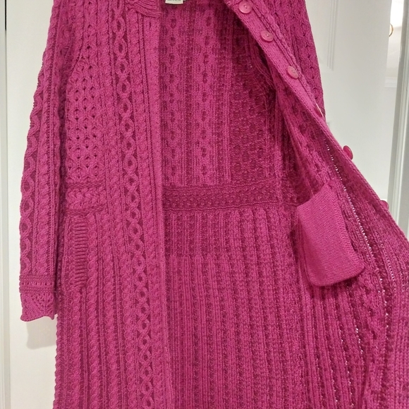 Aran Crafts Sweaters - Aran Crafts 100% Merino Wool Irish knit Sweater Coat size-S